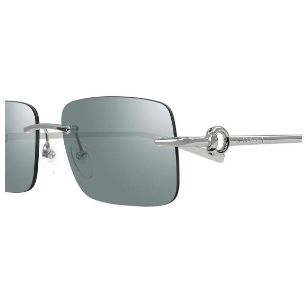 GUCCI GG1703S 002 55 - 3 pcs Gucci Silver Square - Image 3